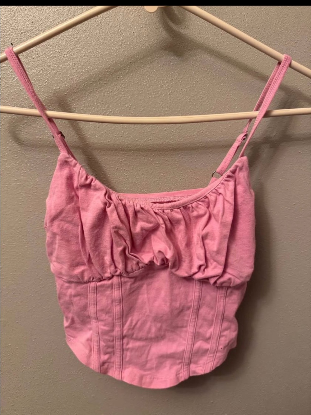 Hollister Pink Ruched Bust Cami Top
